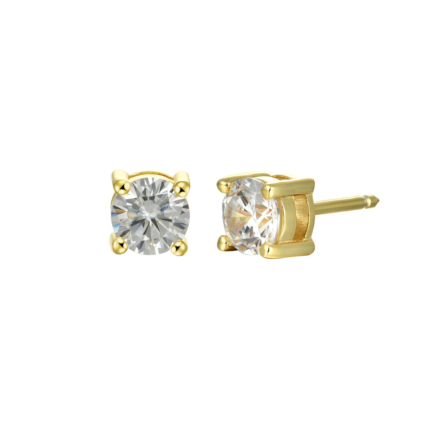 YT Aporro Round Cut Stud Earring